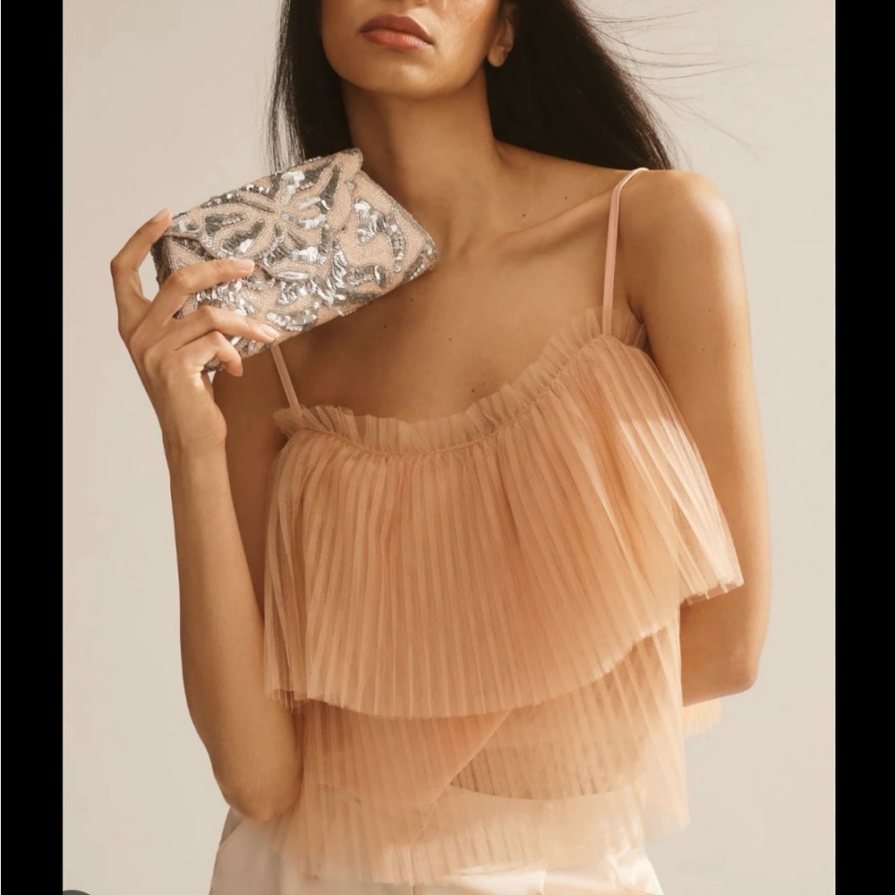 Anthropology Tulle Top